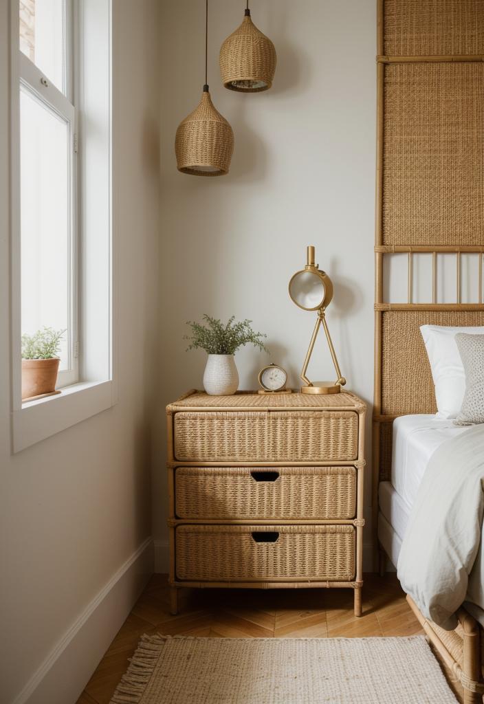 Eco-Friendly Rattan Nightstands