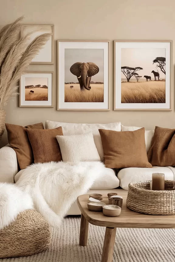 Pampas Grass Paired with Rustic Elements
