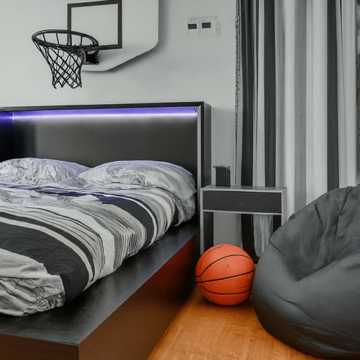 2. Teen boys’ room with a modern design