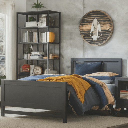 9. Teen boys’ room with a music theme