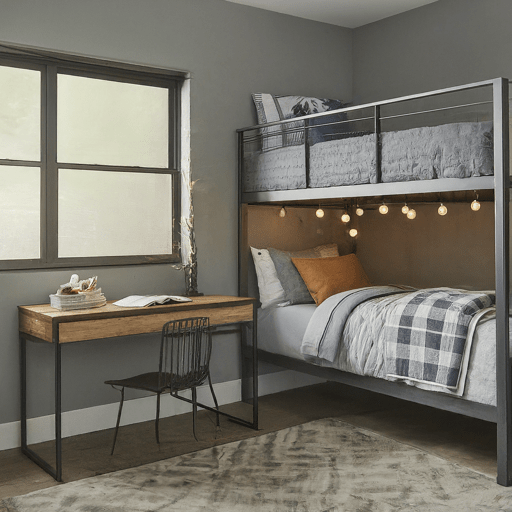 7. Teen boys’ room with a cool theme