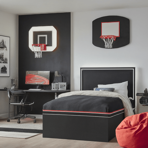 10. Teen boys’ room with a gaming theme