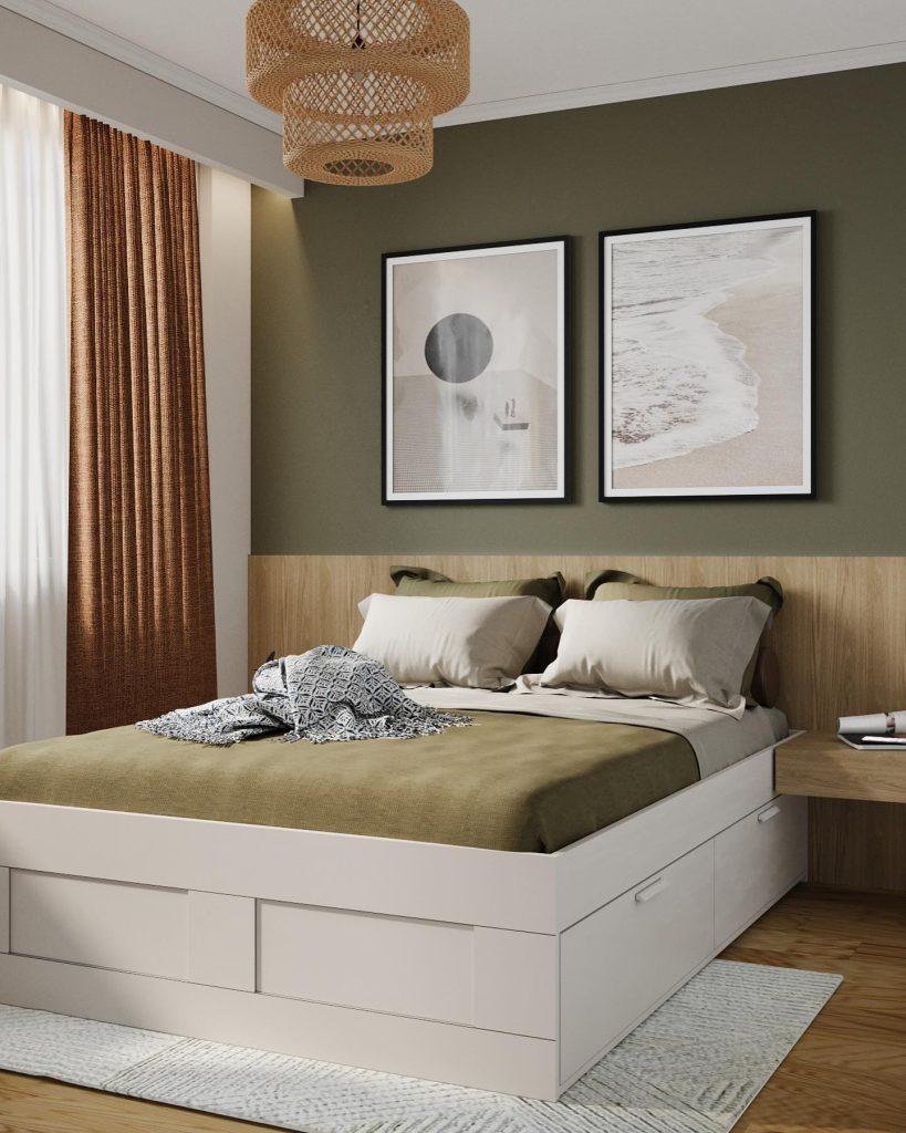 Earthy Greens with Wood Accents