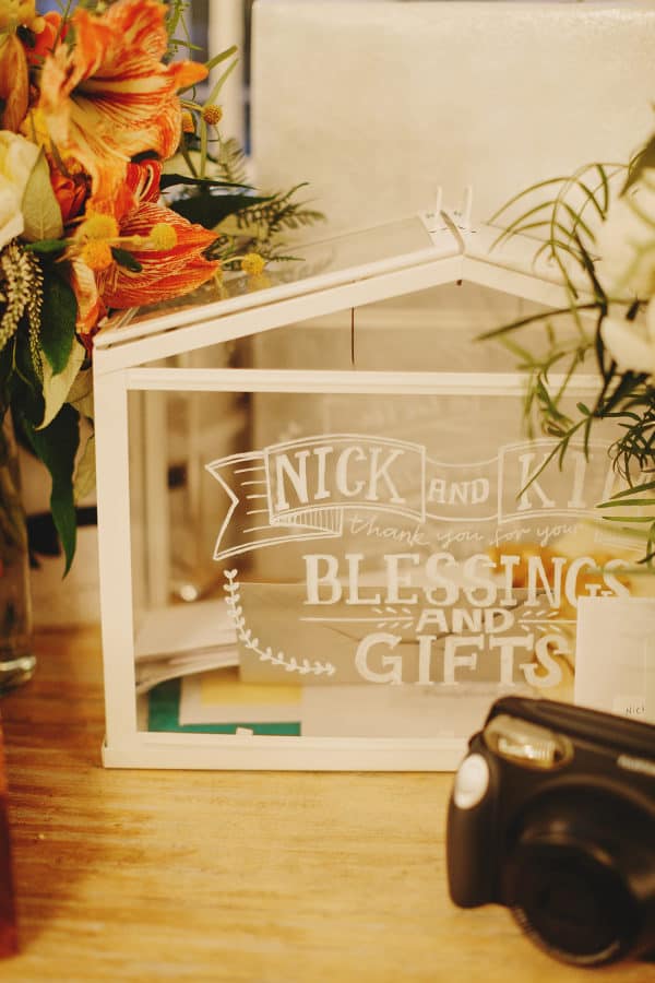 Glass Wedding Card Box