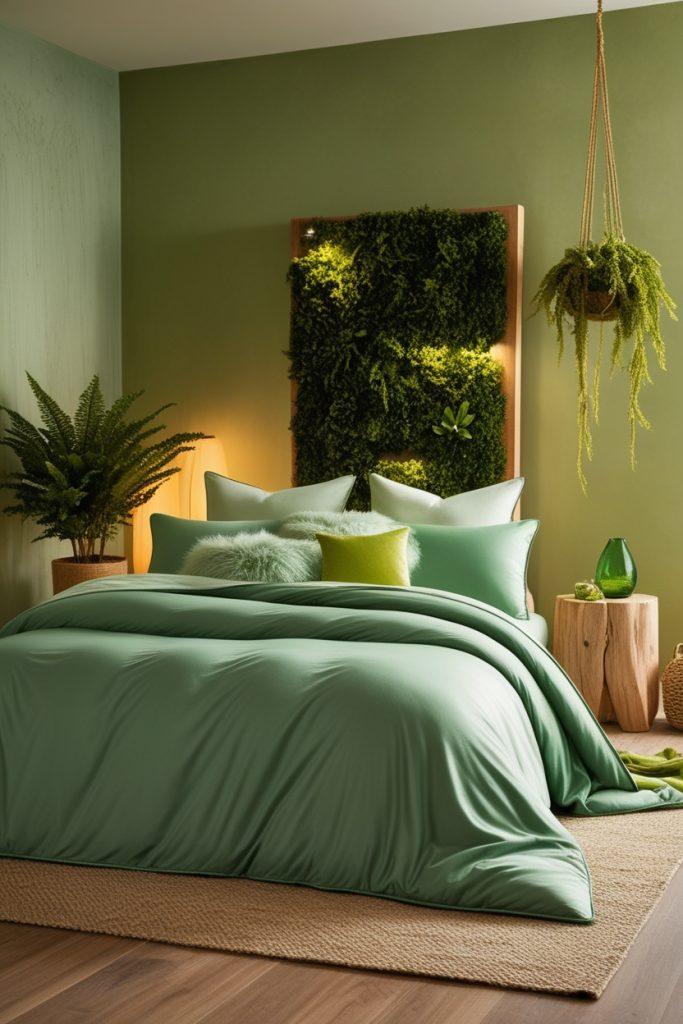 Garden View Green Bedroom