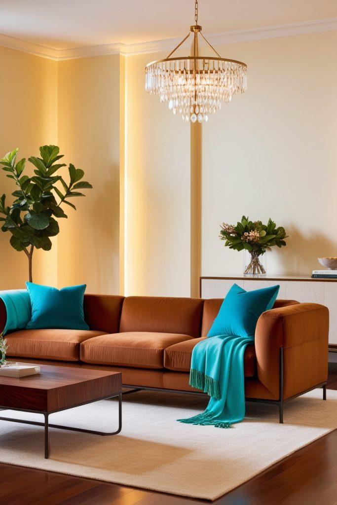 A Beautiful Tan Couch For Living Room