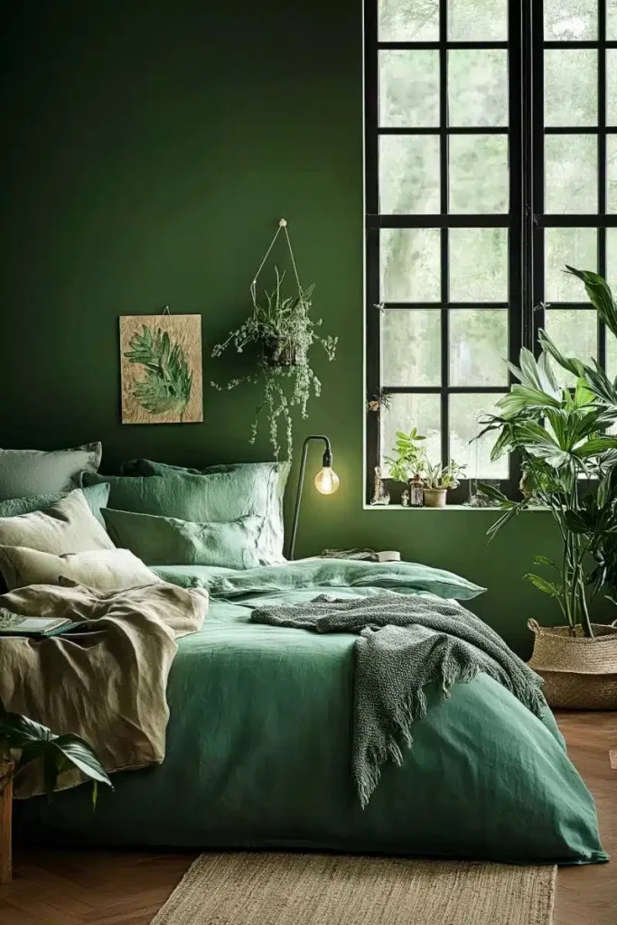 8. Green Sanctuary Bedroom Ideas
