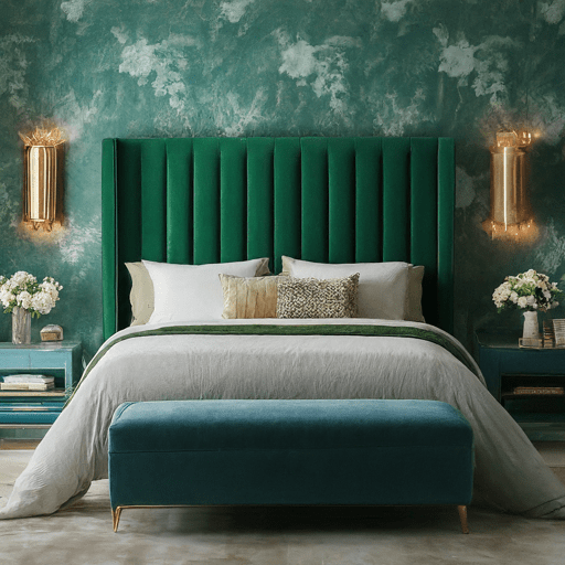 Coastal blue and white stripe wall