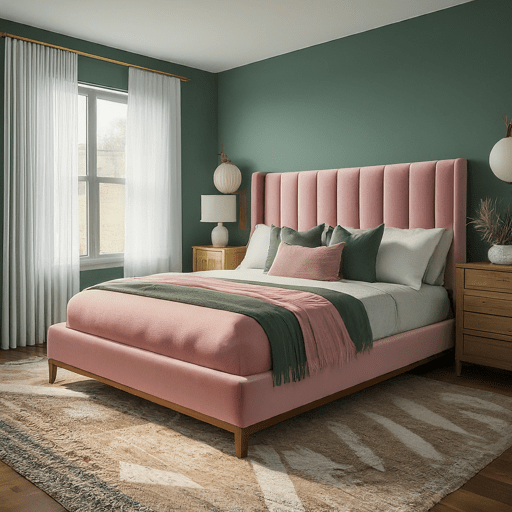 Sage Green And Blush Pink Floral Bedding