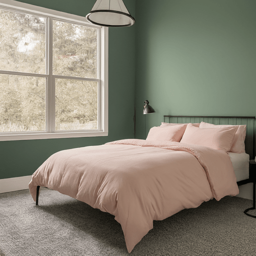 Sage Green And Blush Pink Bedding With A Modern Vibe