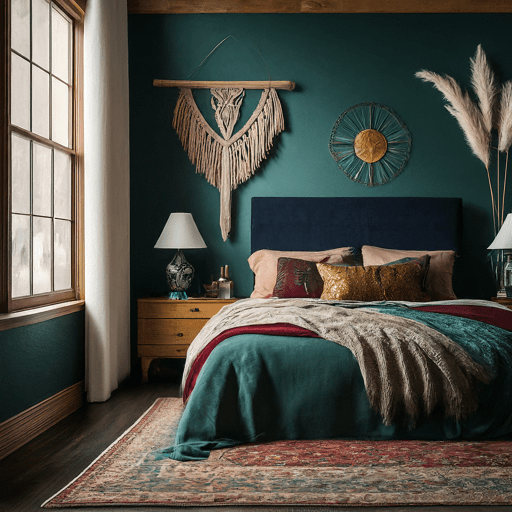 A dark bedroom with a canopy bed