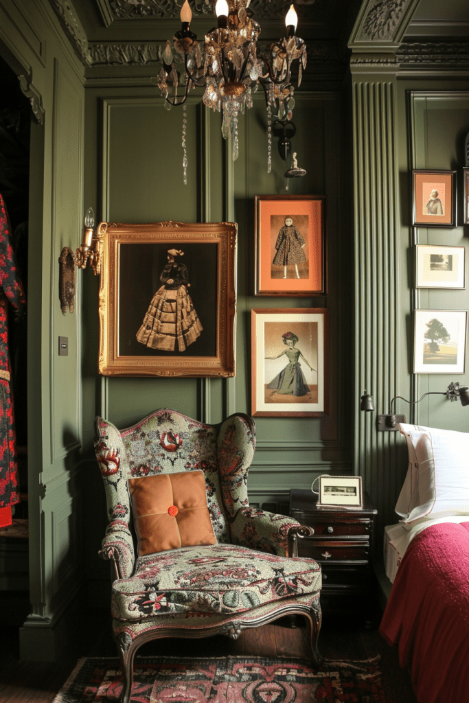 Artistic Allure in an Eclectic Bedroom
