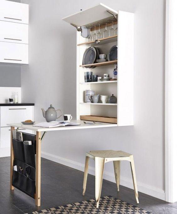 Folding Dining Table with Storage