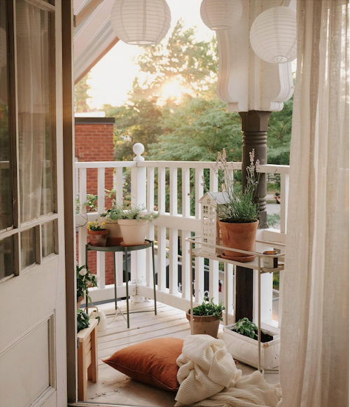 5. Small Balcony Japandi Decor