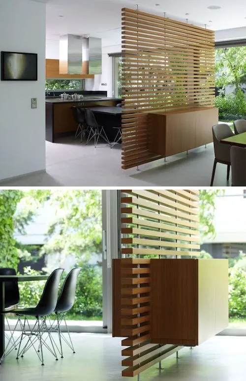 6. Wood Slat Room Divider