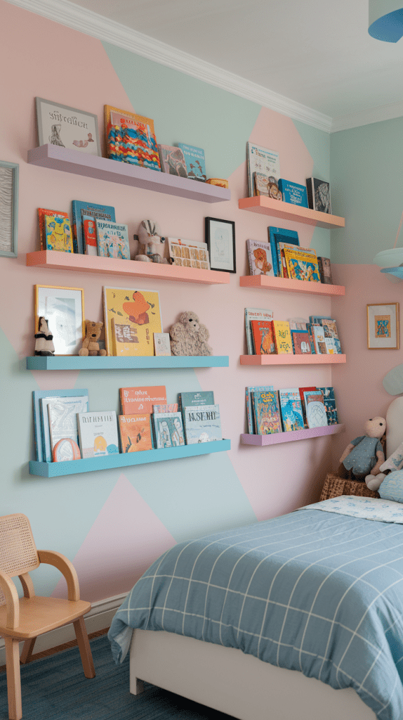 Wall-Mounted Bookshelves