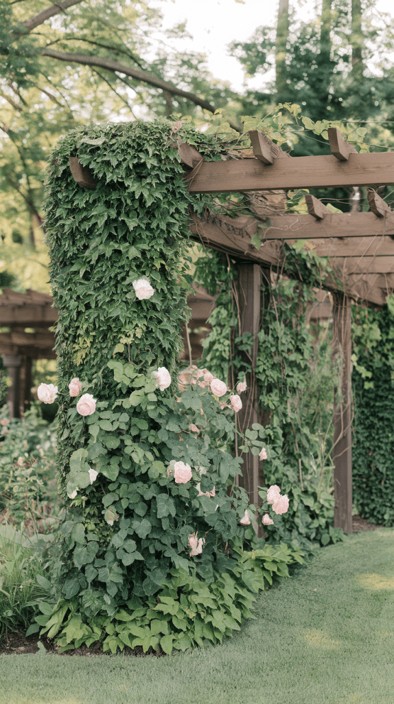 Pergola with Climbing Plants