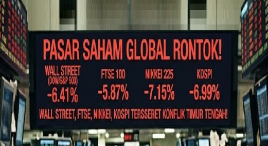 Saham Wall Street turun tajam pimpin koreksi pasar global